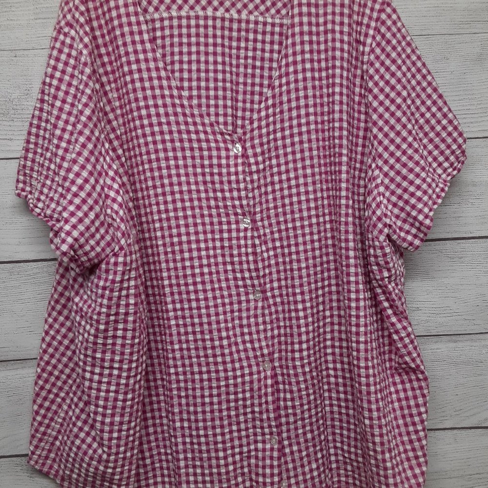 Only Necessities 5X Short Sleeve Button Up Shirt